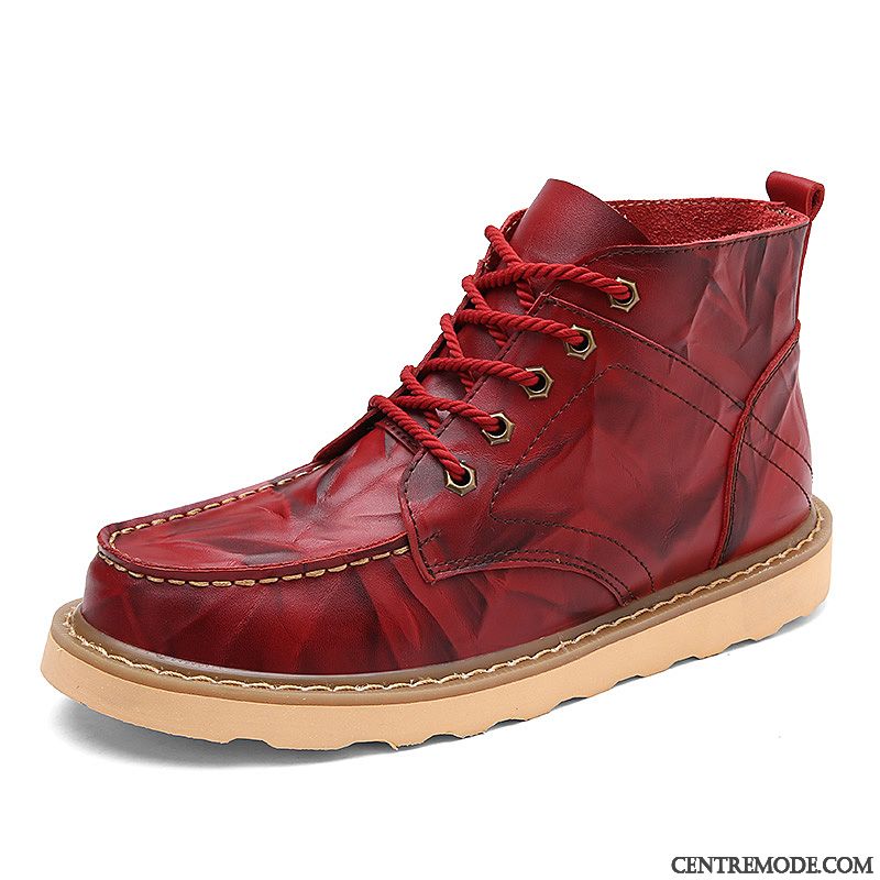 Chaussures Boots Hommes Soldes Chameau Noir, Bottes Homme Montante Cuir Pas Cher Soldes