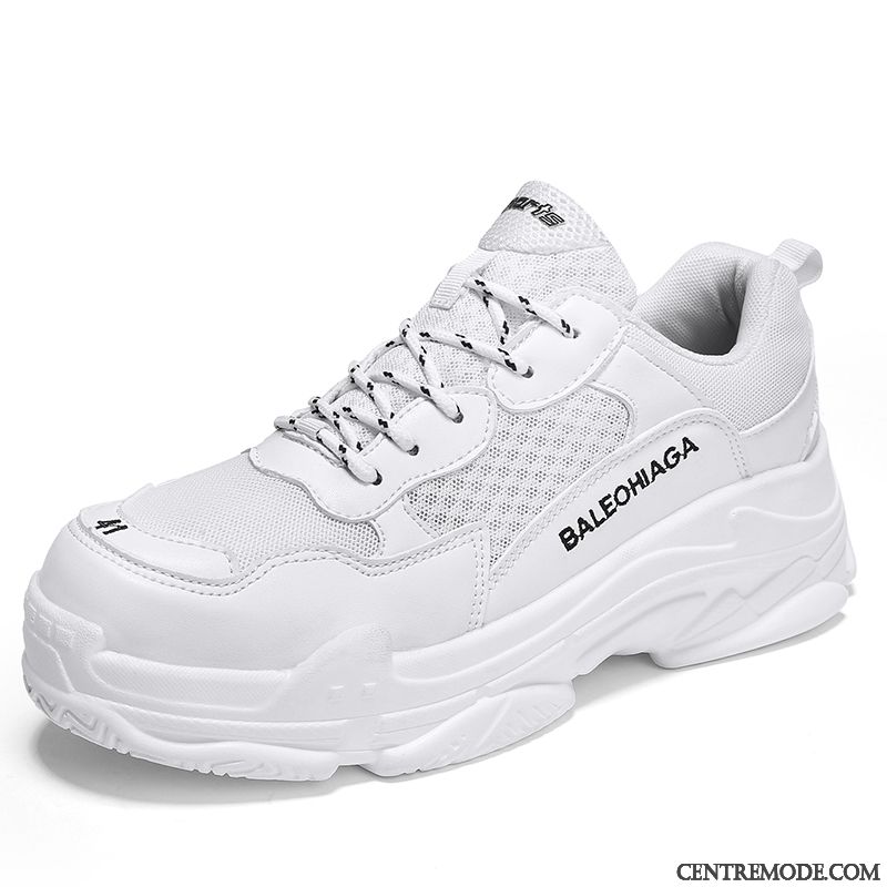 Chaussures De Running Homme Été Tous Les Assortis Ultra Tendance Décontractée Blanc