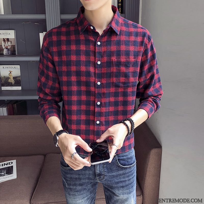Chemise En Coton Homme Paleturquoise Violet, Chemise De Marque Homme Pas Cher