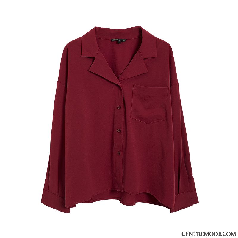 Chemisier Noir Transparent Femme Rouge Blanc D'huître, Blouse Et Tunique Femme