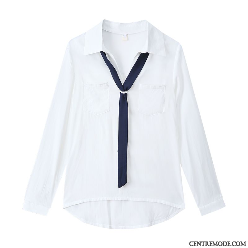 Chemisiers Femme Longues L'automne Professionnel Chemise Printemps Une Veste Blanc