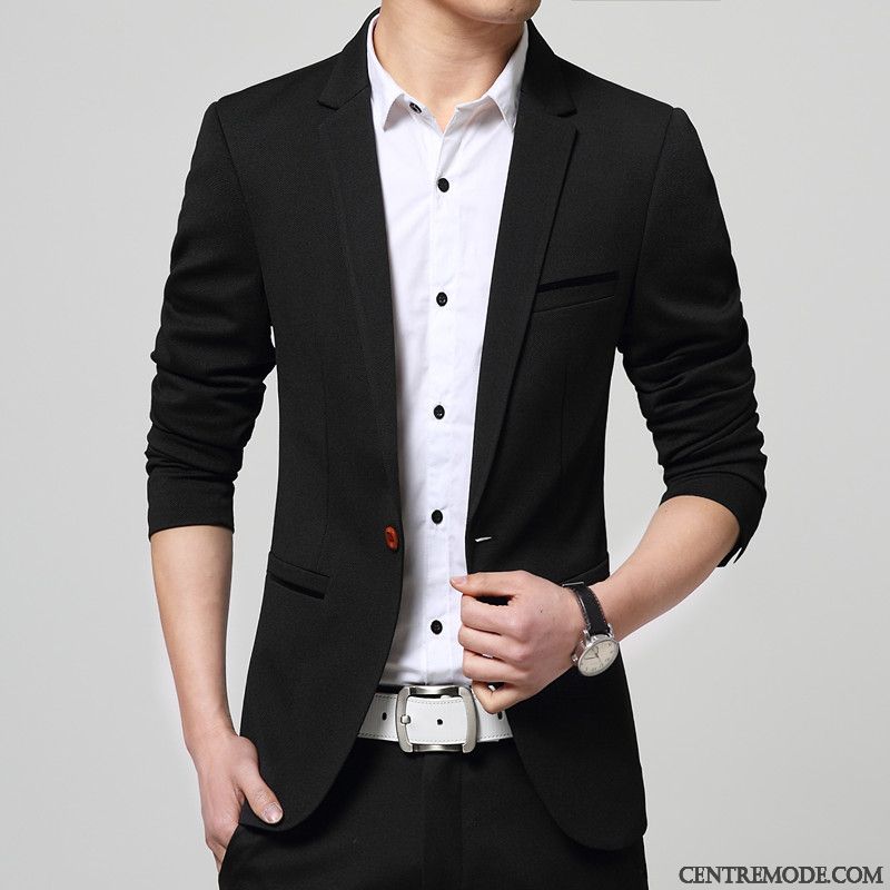 Costume Homme Tendance Rose Choquant Rose Saumon, Costume Homme Noir Slim