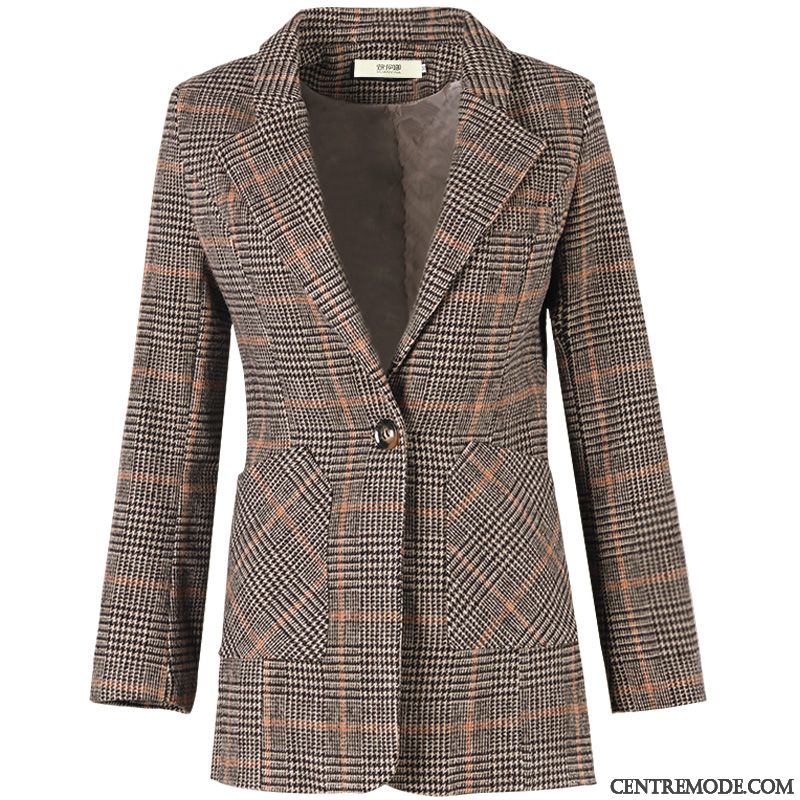 Costumes Blazer Femme Britanique Court Printemps Veste De Costume L'automne Décontractée Rouge