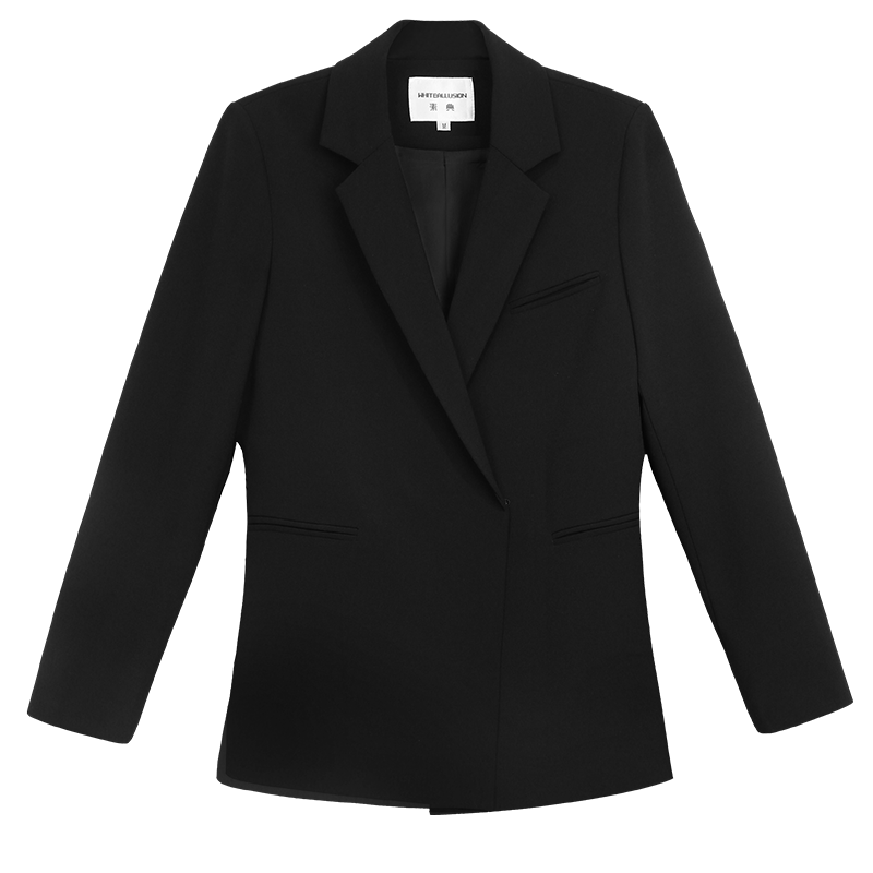 Costumes Blazer Femme L'automne Court Slim Manteau Une Veste Printemps Noir