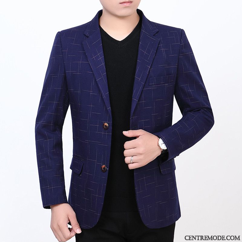 Costumes Blazer Homme Une Veste L'automne Printemps Jeunesse Hiver Manteau