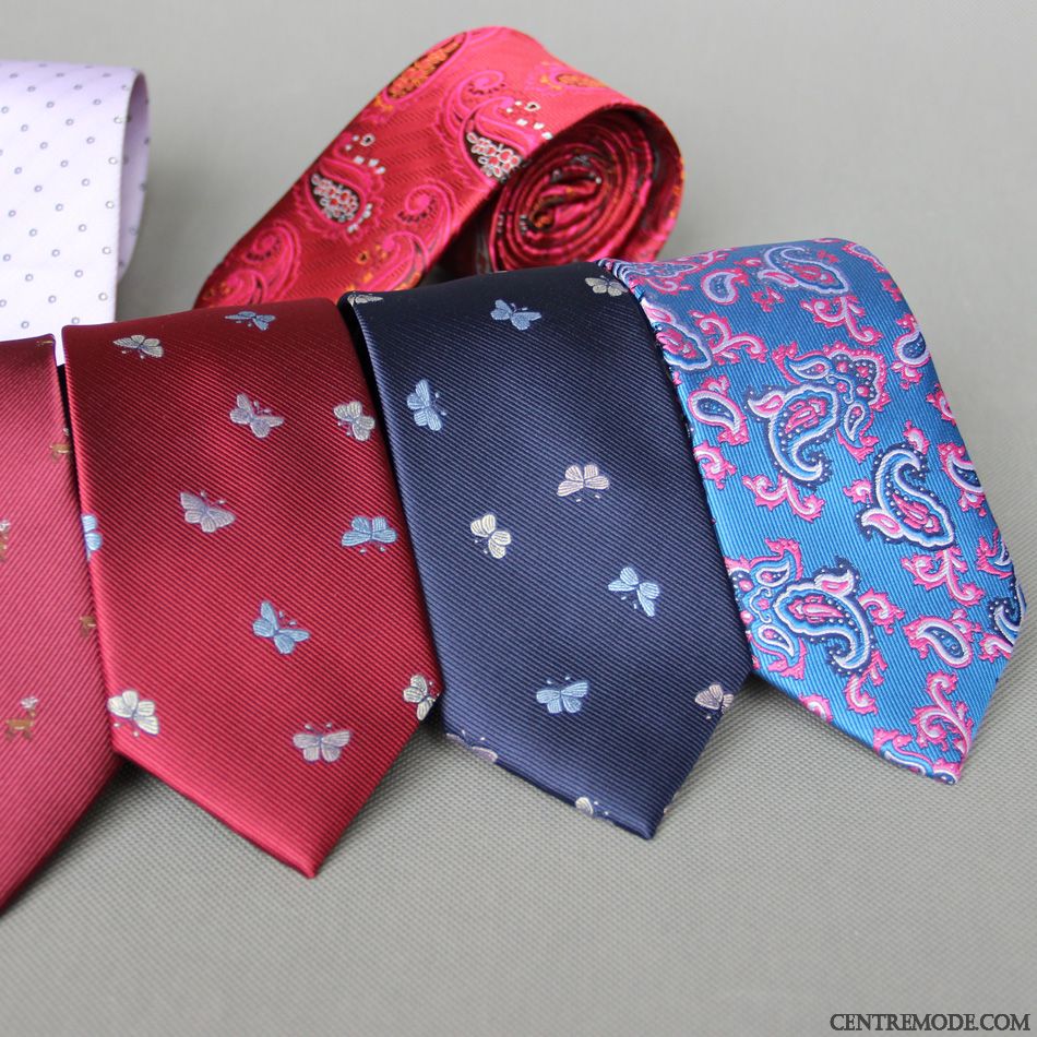 Cravate Homme Cerf Créatif Fleur Mode Accessoires Papillon Rouge