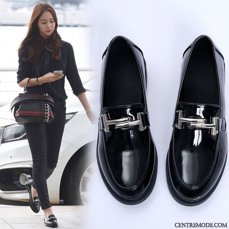 Derbies Collège Femme, Chausson Derbies Femme Gris Charbon Ivoire