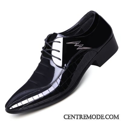 Derbies Cuir Homme Noir Azur Marine, Derbies Homme Talon