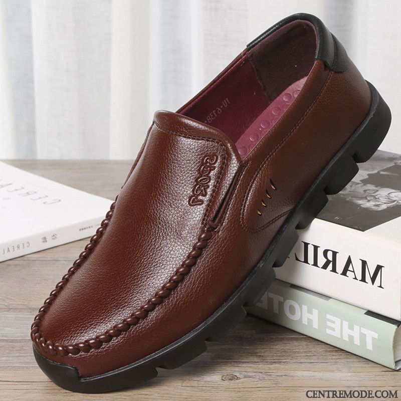 Derbies Cuir Marron Homme France, Bottine Cuir Homme Crème Marine