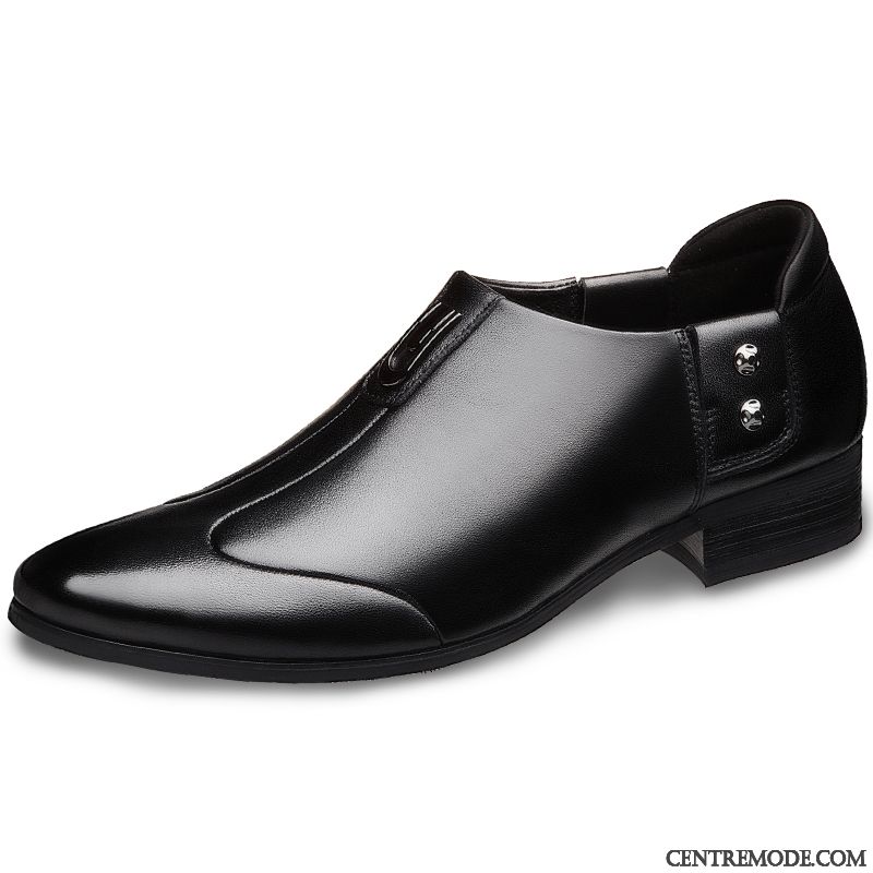 Derbies Homme Entreprise Chaussures En Cuir Tendance Décontractée Angleterre Printemps Noir Or