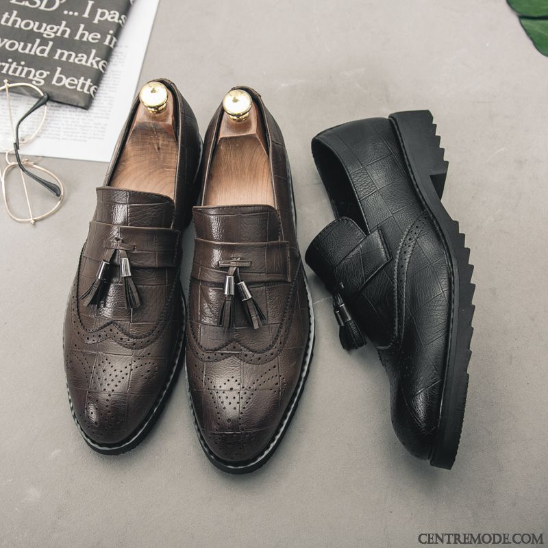 Derbies Homme Tendance Mocassin Flâneurs Entreprise Décontractée Slip-on Noir