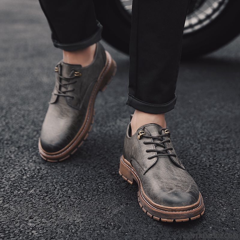 Derbies Homme Tous Les Assortis Bottes Martin Respirant Tendance Décontractée Été Gris