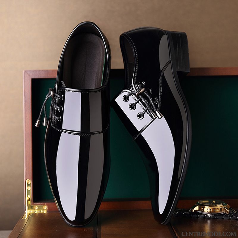 Derbies Homme Tous Les Assortis Tendance Décontractée Entreprise Cuir Véritable Jeunesse Noir