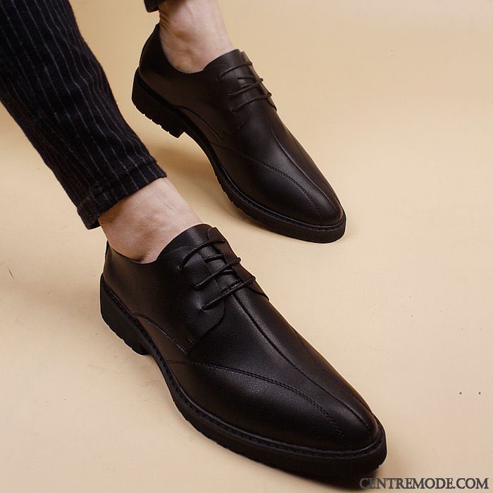 Derbies Noires À Lacets Homme, Bottines Homme Cuir Noir Bleu Ciel Saphir