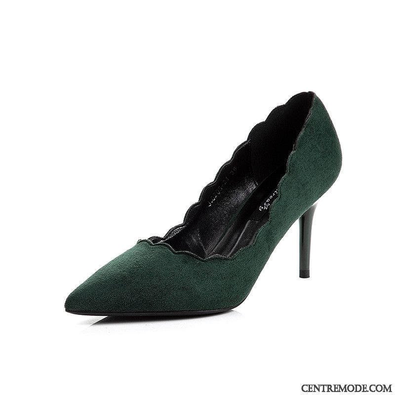 Escarpins Femme Sexy Fête Pointe Pointue Fille Mesh Derbies Rouge Vert Clair