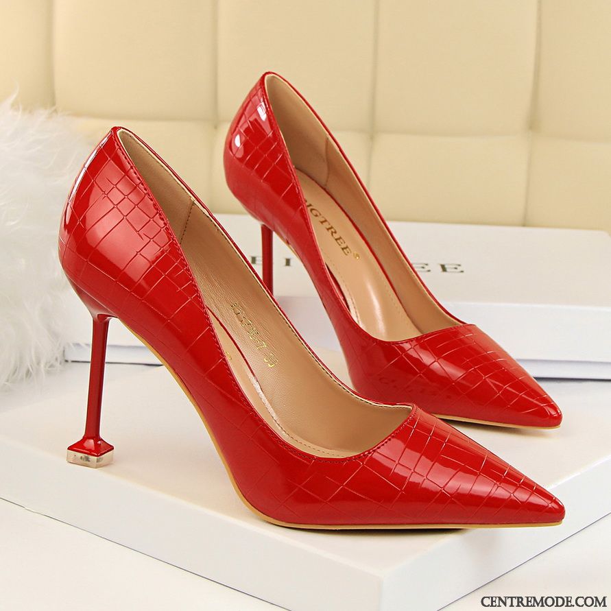Escarpins Vernis Rouge Saumon Vert, Escarpins Noir Et Blanc Femme Pas Cher