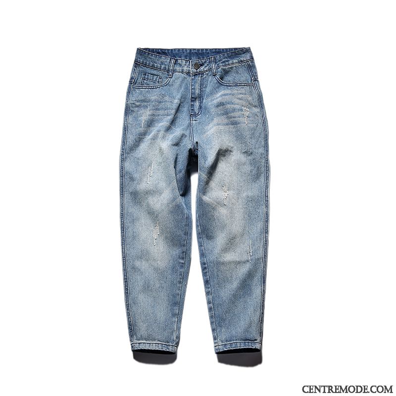 Jean Slim Taille Basse Homme Marine Steelblue, Acheter Jean Homme Soldes