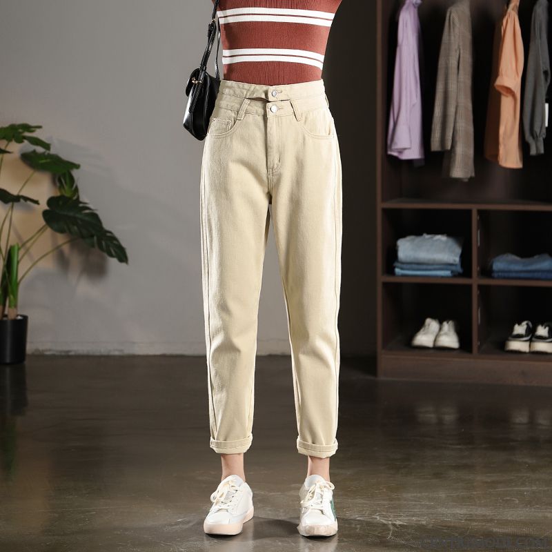 Jeans Femme Harlan L'automne Jambe Droite Baggy Haute Cintrée Mince