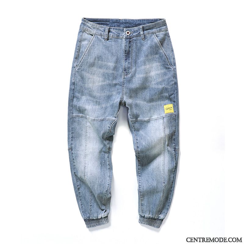 Jeans Homme Marque De Tendance Baggy Harlan Printemps L'automne Cargo Bleu