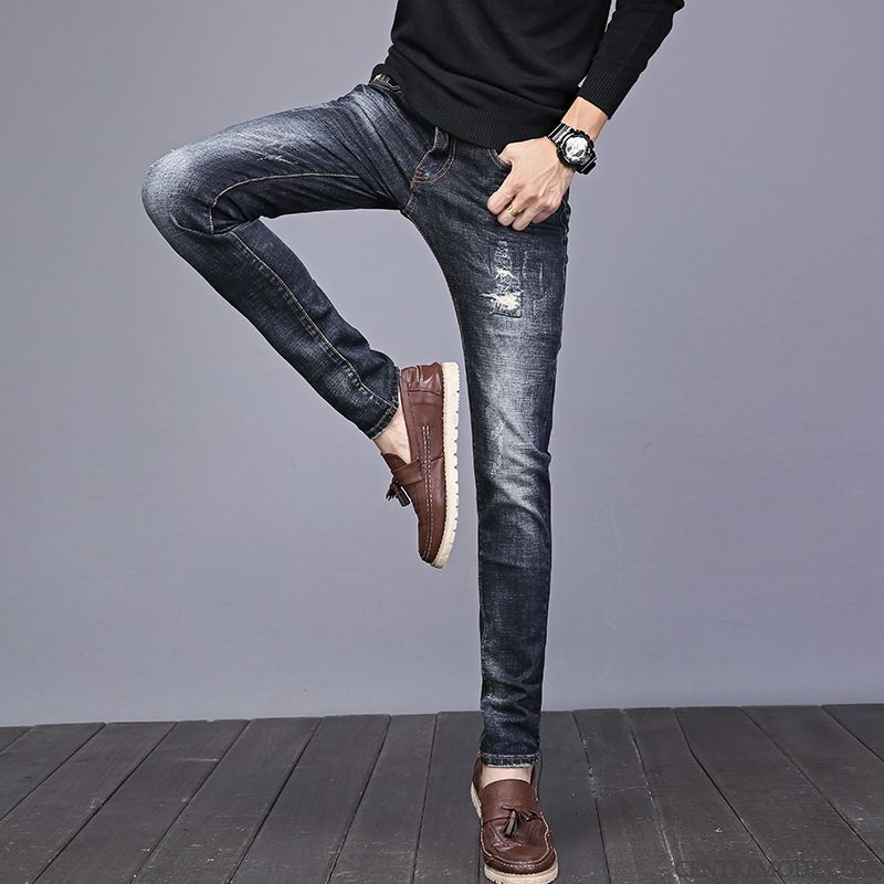 Jeans Homme Pas Cher Taille Haute, Pantalon Noir Homme Slim Pensée Palegoldenrod