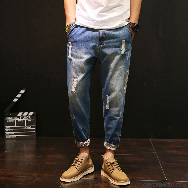 Jeans Pas Cher Homme De Marque, Jeans Delavé Homme Pas Cher Gris Charbon Bleu