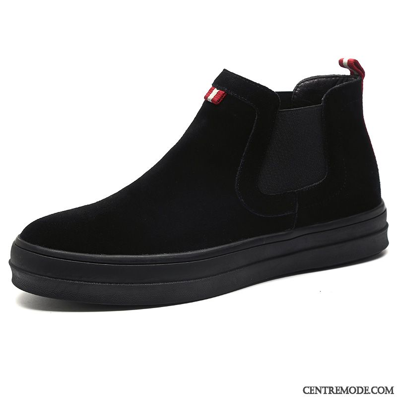 Magasins Chaussures Bottes Hommes Pas Cher, Bottine Homme Daim Motor City Crème