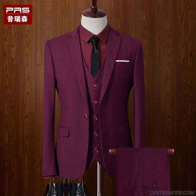 Manteau Homme Costume Pas Cher Soldes, Costume Homme Marron Cyan Bleu Royal