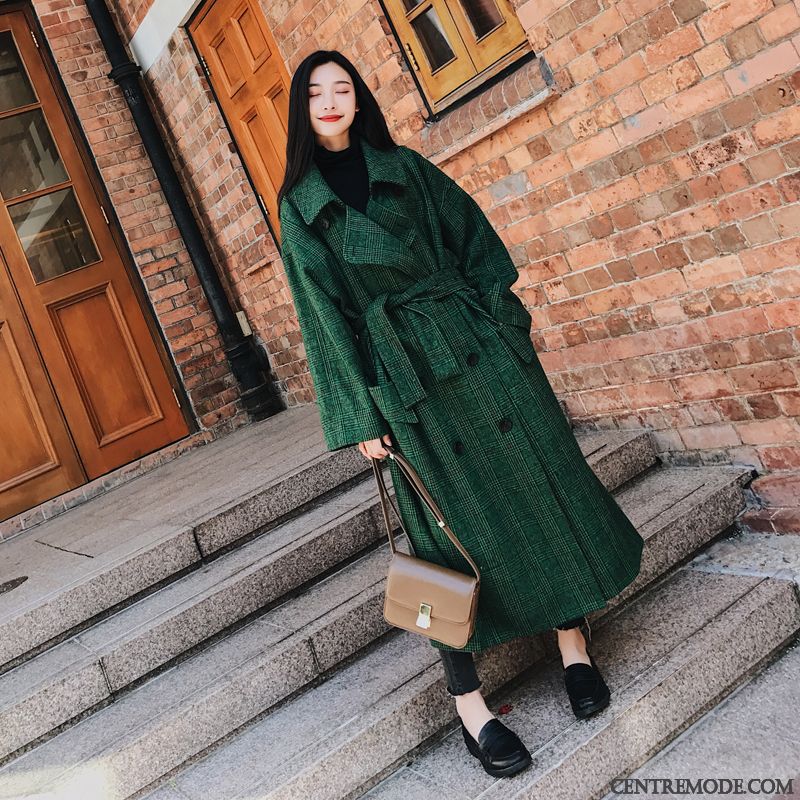 Manteaux Femme Gros Manteau En Laine Vert