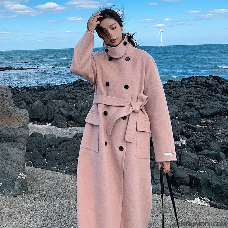 Manteaux Femme Manteau En Laine Haute Qualité Rose