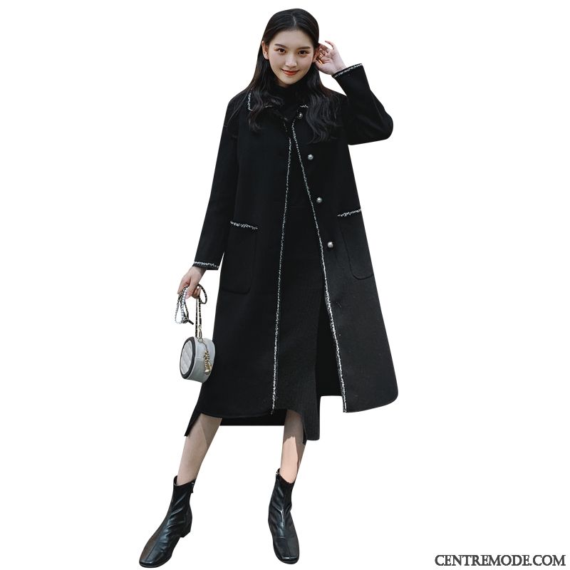 Manteaux Femme Manteau En Laine L'automne Vêtements D'hiver Parka Noir