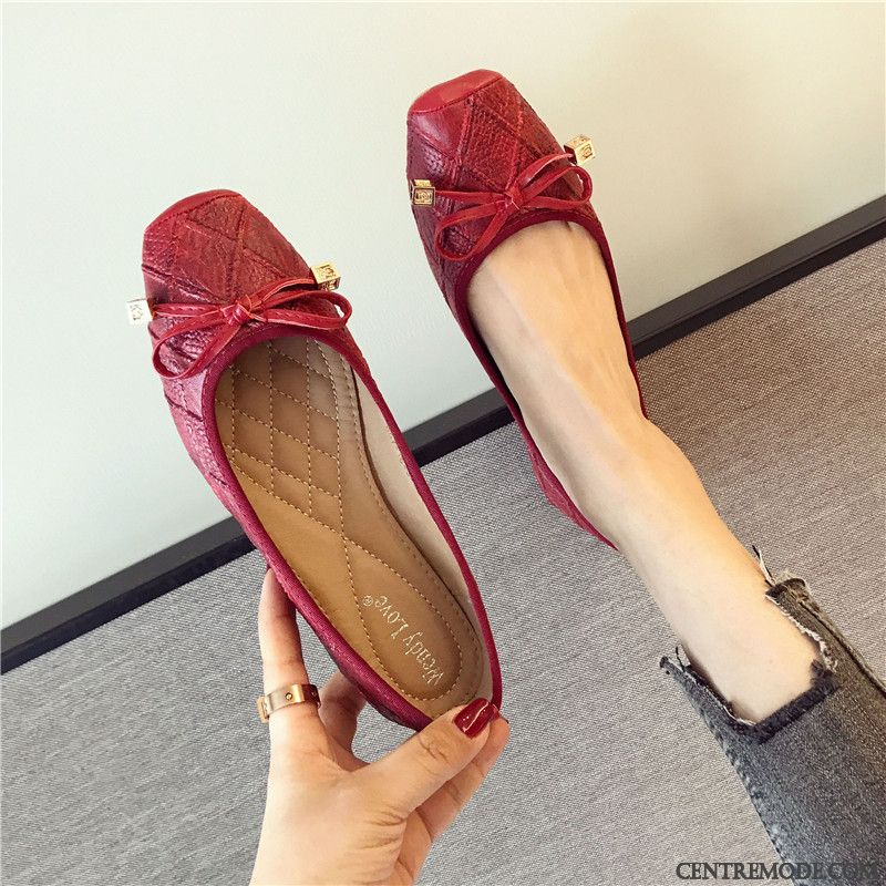 Mocassin Chaussure Femme, Mocassins À Picots Femme Marron Argent