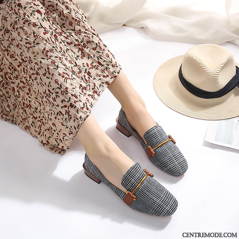 Mocassin Collège Femme En Vente, Mocassin Femme Cuir Marron Bronzer Gris