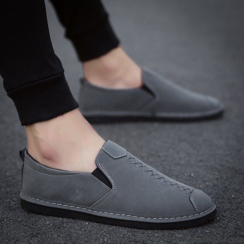 Mocassin Cuir Blanc Homme Aigue-marine Bordeaux, Mocassin Homme Talon Compensé