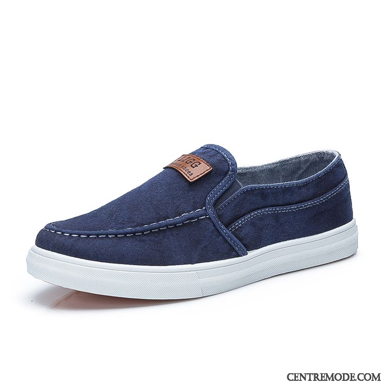 Mocassin Homme Bleu, Mocassin Homme Grande Taille Blanc D'huître Gris Fumé