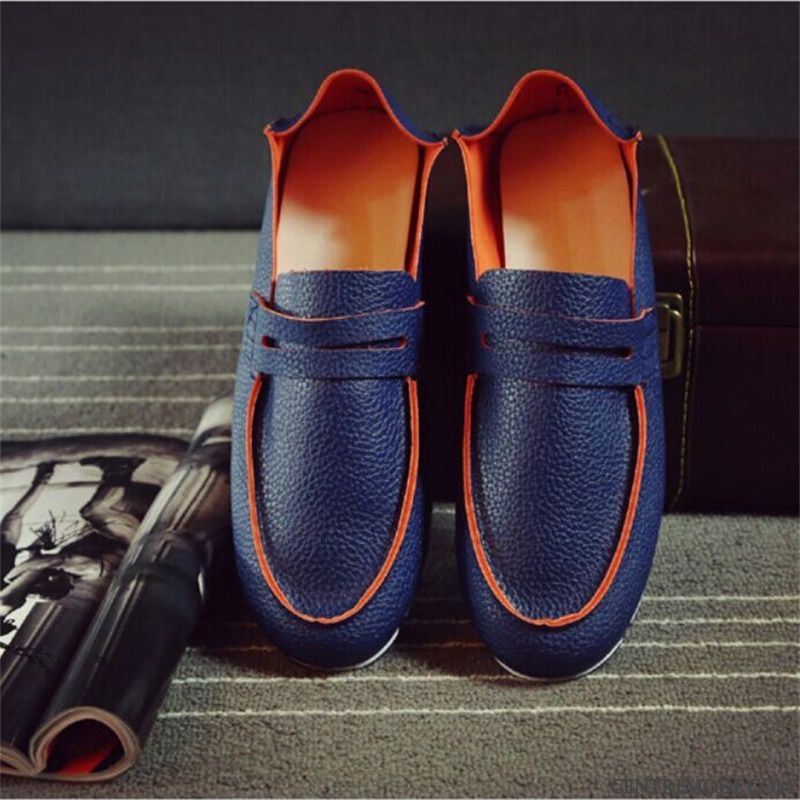 Mocassin Homme Cuir Bleu Ciel Poudre Bleue, Mocassin Homme Paris