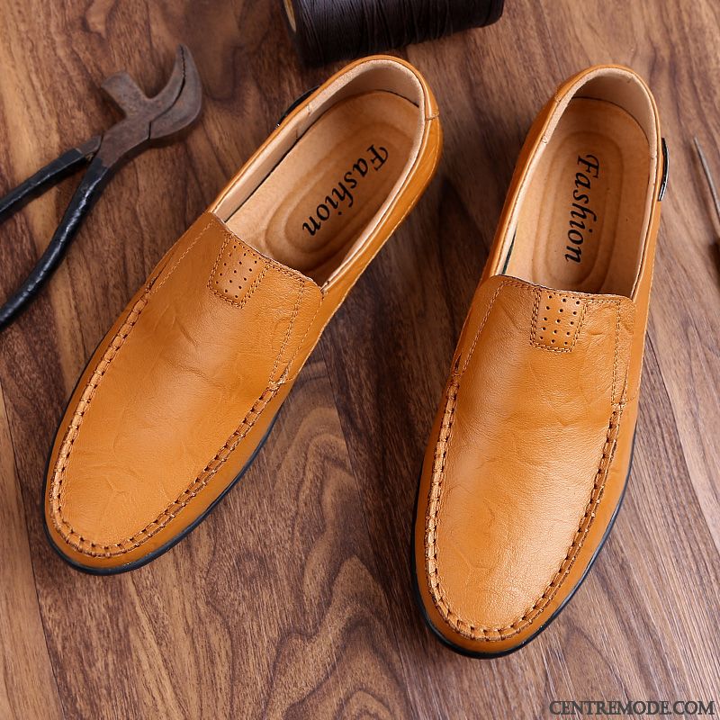Mocassin Homme Cuir Souple Or Vert Émeraude, Chaussure Mocassin Enfant