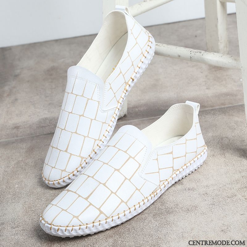 Mocassin Homme Marron Cuir Pas Cher Soldes, Ballerine Mocassin Homme Chocolat Jaune Vert
