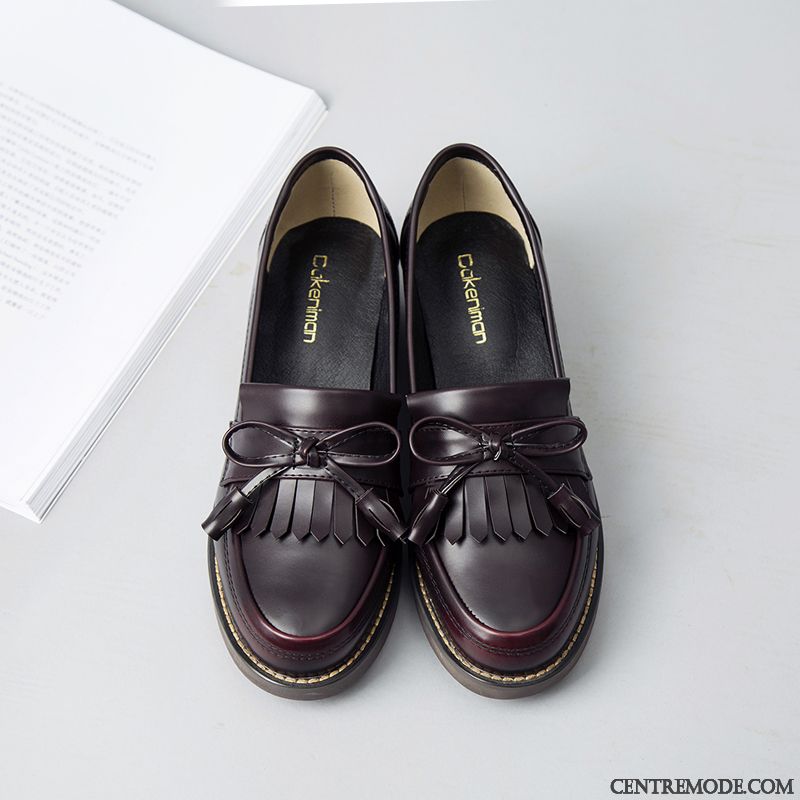 Mocassin Noir Daim Femme, Mocassin Tendance Femme Blanc Rose