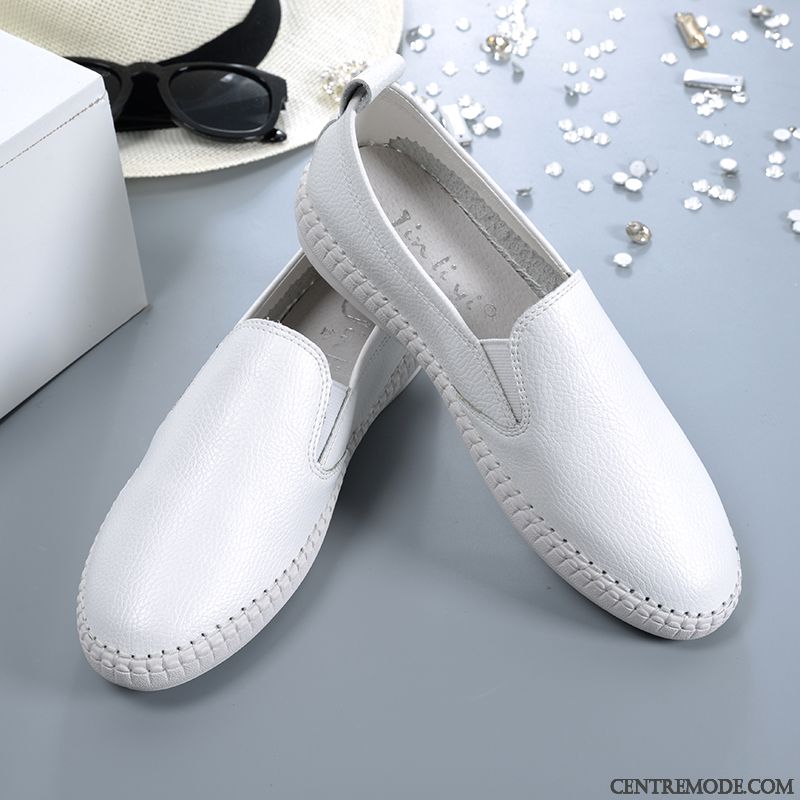 Mocassins Femme Soldes, Mocassin Femme Cuir Chocolat Gris Fumé