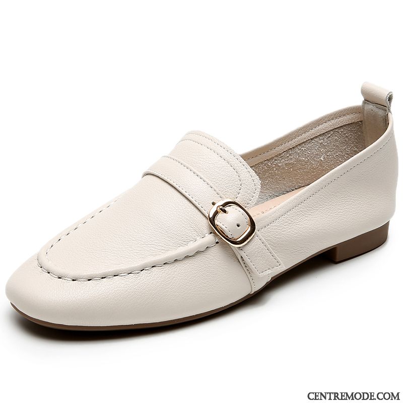 Mocassins Femme Tous Les Assortis Slip-on Plates Derbies Enceintes Été Blanc