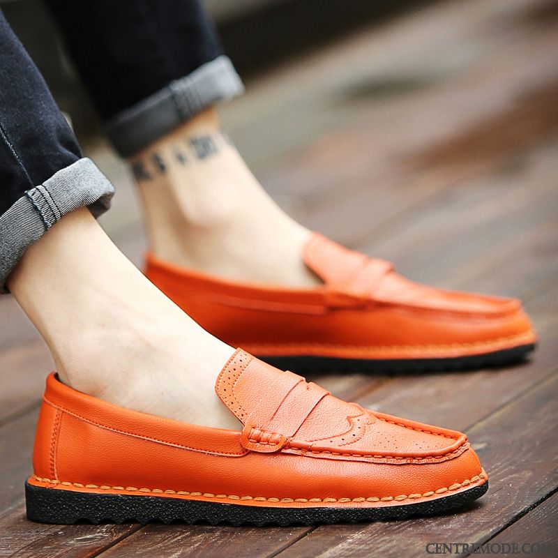 Mocassins Homme Slip-on Décontractée Tendance Chaussures En Cuir Flâneurs Angleterre