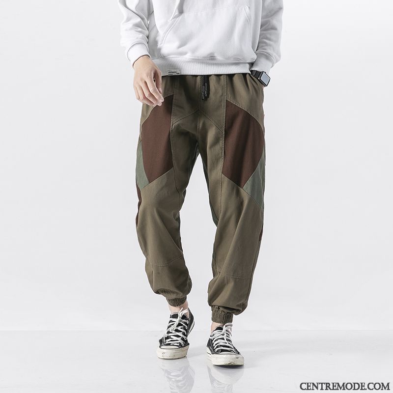 Pantalon Cargo Homme Décontractée Les Adolescents Tendance L'automne Serrés Marque De Tendance