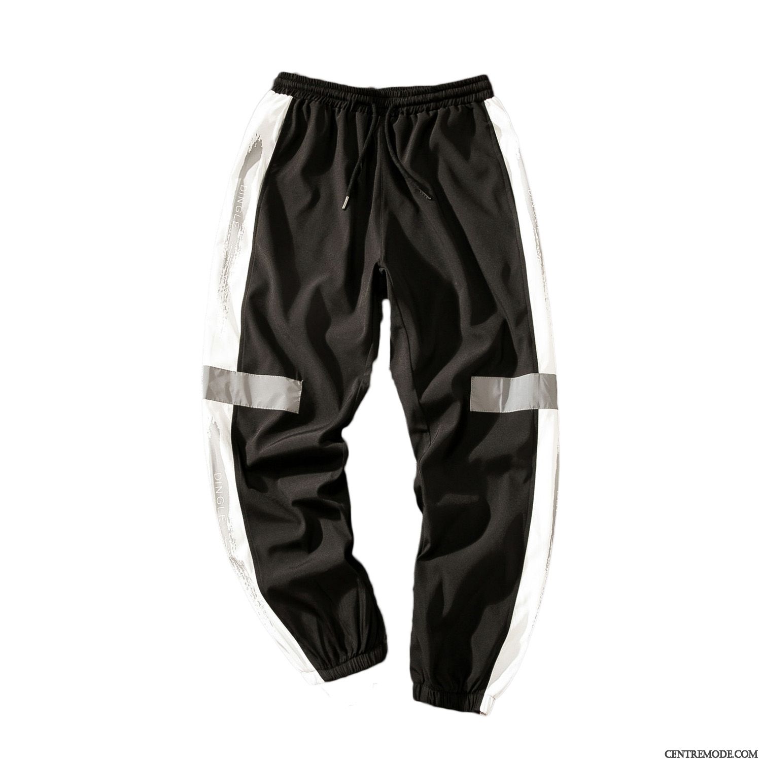 Pantalon Cargo Homme Graisse Décontractée Marque De Tendance Collants Baggy Les Pantalons De Survêtement Noir