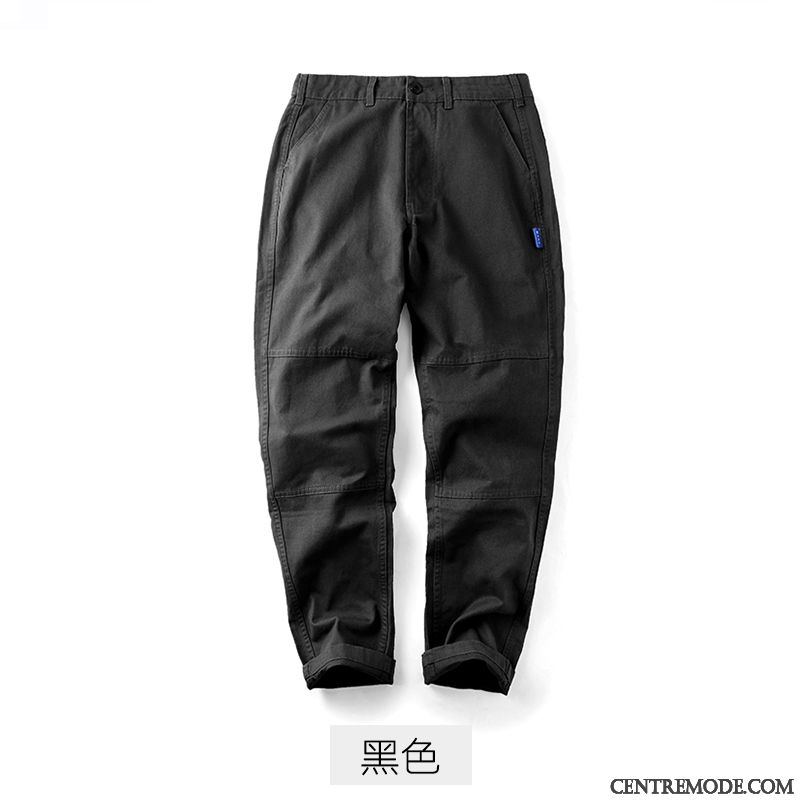 Pantalon Cargo Homme Jeunesse L'automne Pantalons Tendance Décontractée Marque De Tendance Noir