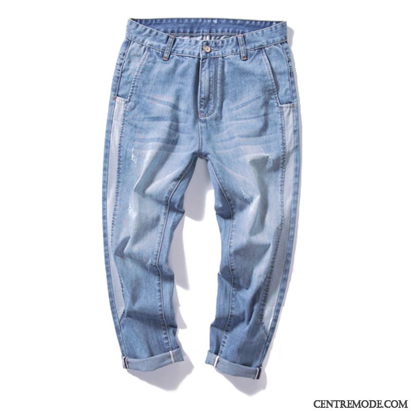 Pantalon Slim Rouge Homme Bordeaux Cyan, Jean Bleu Homme En Vente