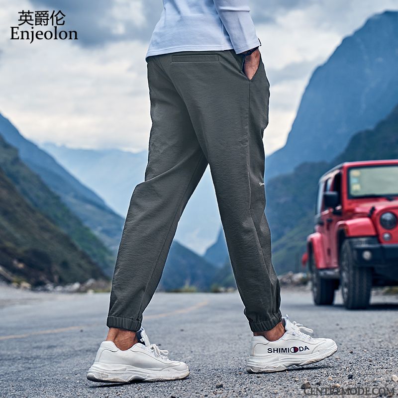 Pantalons Homme Tendance L'automne Décontractée Sport Bouche Fermée Sous-vêtements Impression Gris Foncé