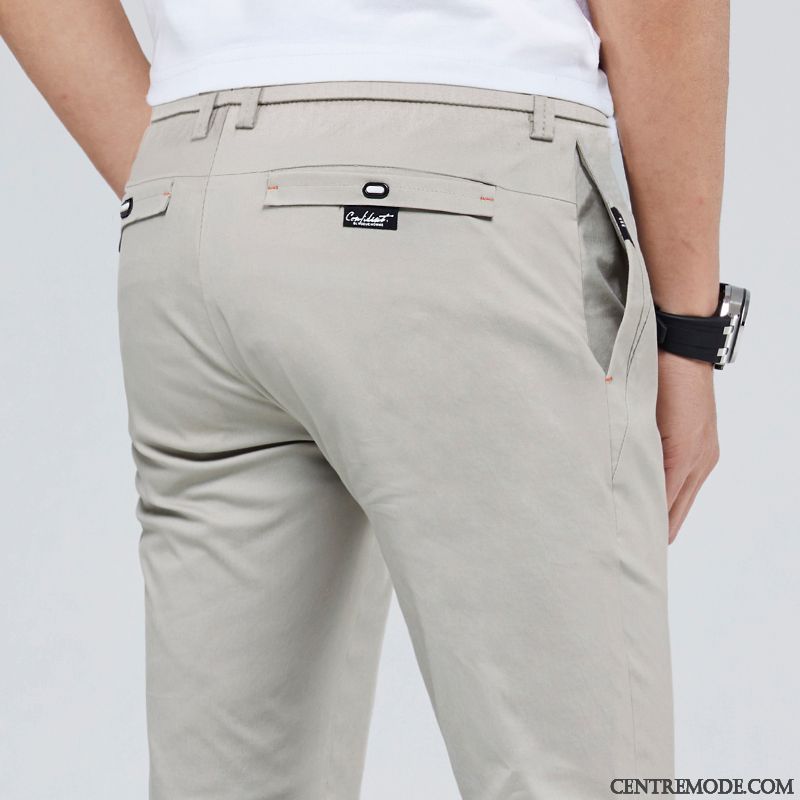 Pantalons Homme Tendance Longue Respirant De Travail Jambe Droite Légère Gris Clair