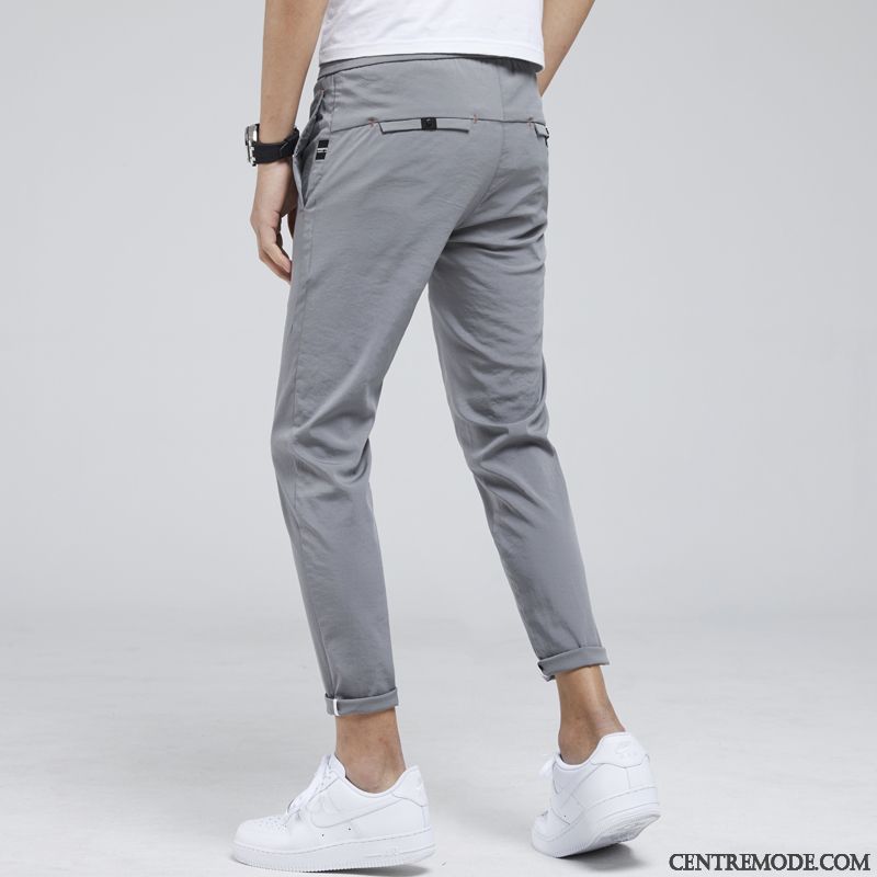 Pantalons Homme Tendance Slim Ultra Baggy Collants Été Gris