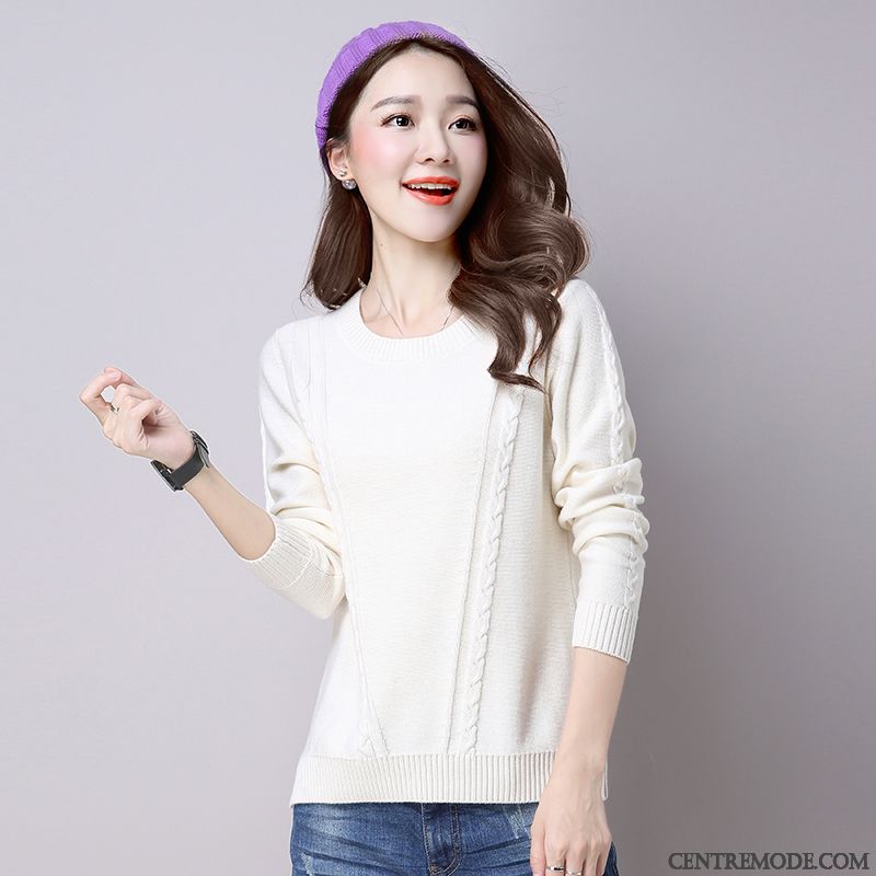 Pull Femme Bleu Bleu Marin Poudre Bleue, Pull Chic Femme Pas Cher