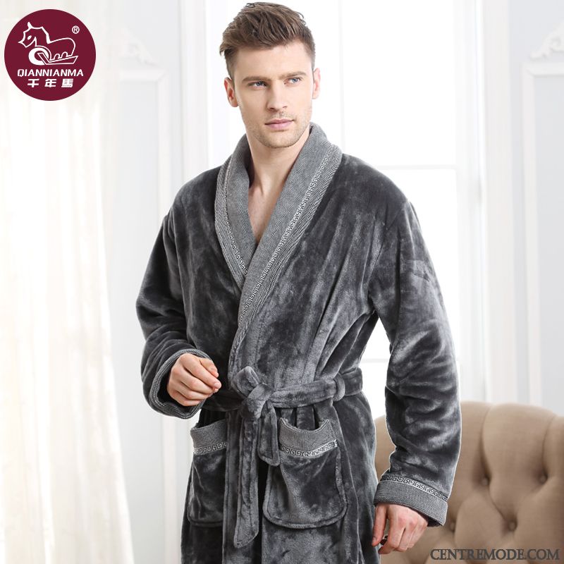 Pyjamas Fleuri Homme Lilas Gris Fumé, Pyjamas Motif Homme Pas Cher